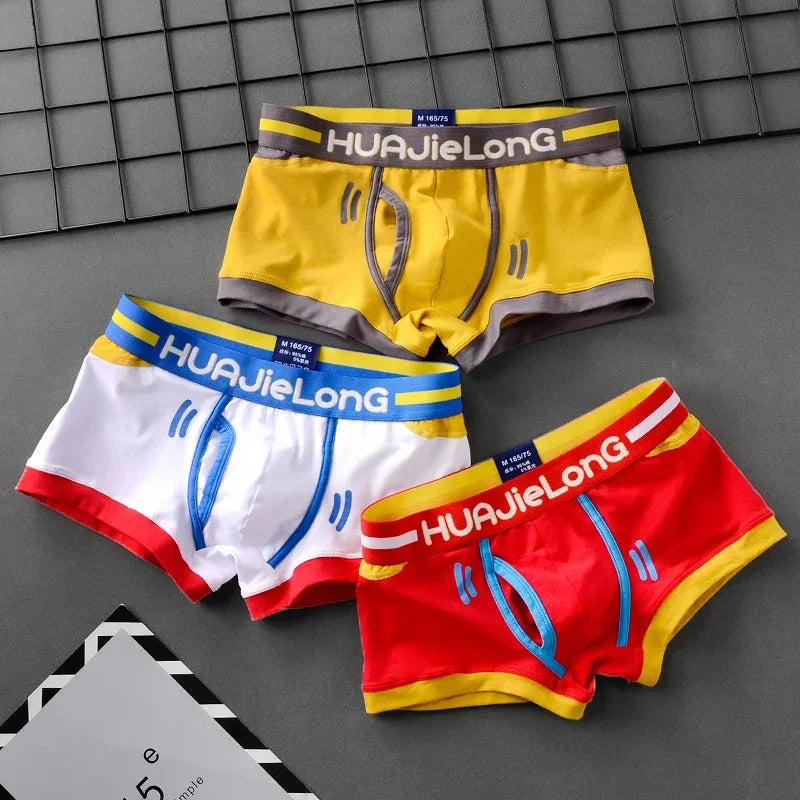 Mens Boxer Shorts Personalized Print Men's Panties Man Boxers Cotton Multicolor Panties Summer Breathable Underpants 2024 New