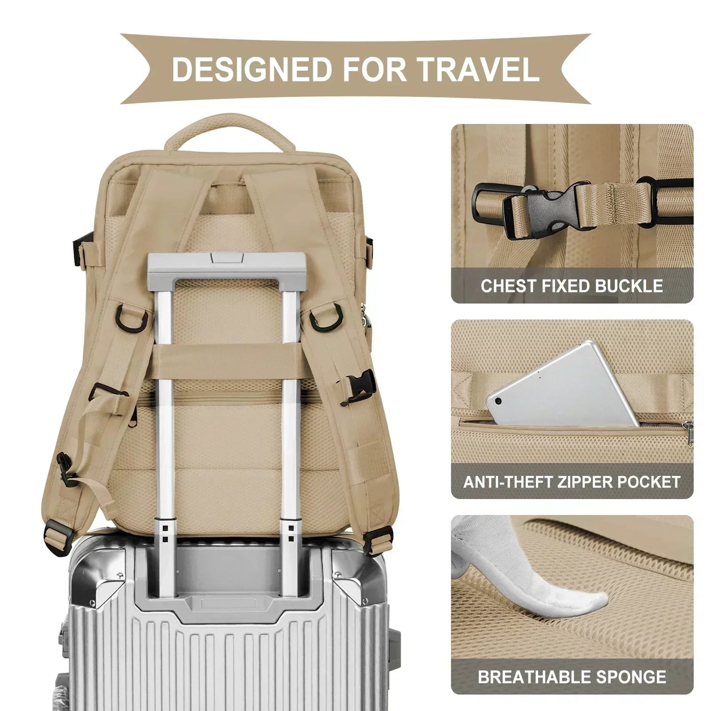 Laptop Backpack for Aeroplane Travel,