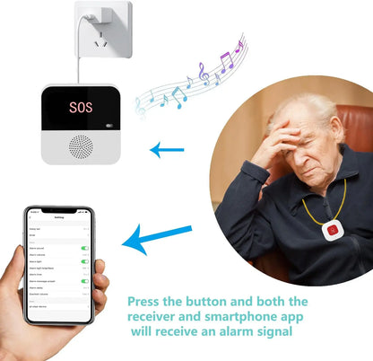 Caregiver Wireless WiFi Elderly Pager SOS Call Button Emergency