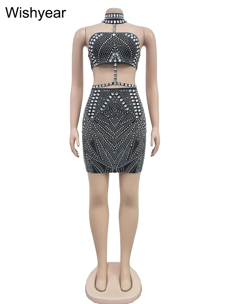 Stras Steentjes Tweedelige