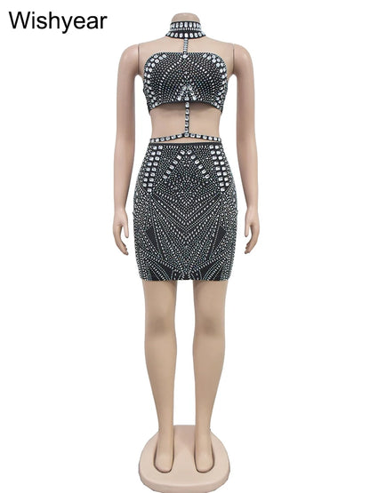 Stras Steentjes Tweedelige