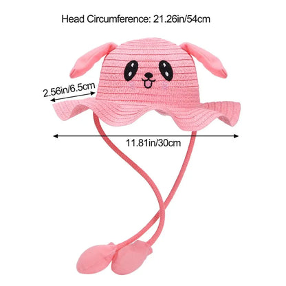 Summer Moving Ears Wide Brim Beach Hat Straw Hats Sun Hat Fisherman's Hat