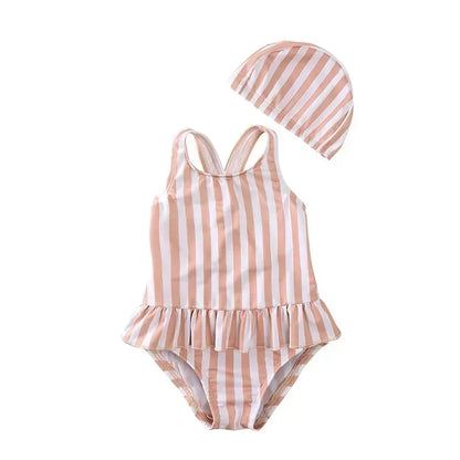 UV Baby Girl Swimsuit One Piece Swimming Jumpsuit Ruffles Bathing Suit SPF 50 Long Sleeve Kids Swimwear for Girls 1-7 Years