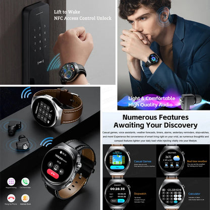 Man Smartwatch TWS Headset NFC Smartwatch