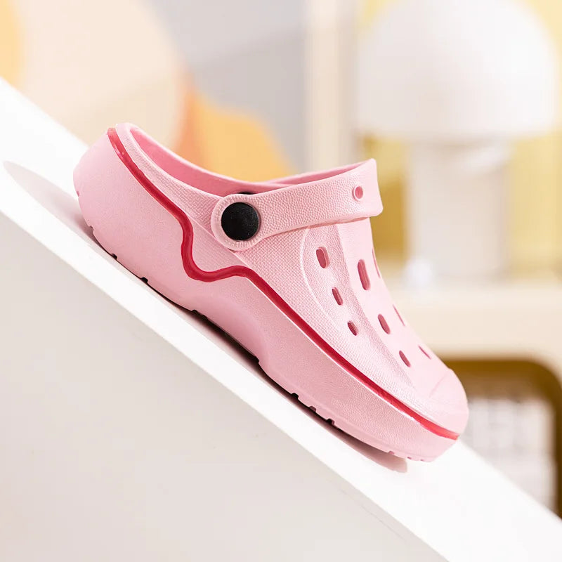 Summer Baby Girl Hole Shoes Sandals Boy Beach Slippers Infantil Children's Garden Shoes Non-Slip Floor Quick Drying Shoes A1214