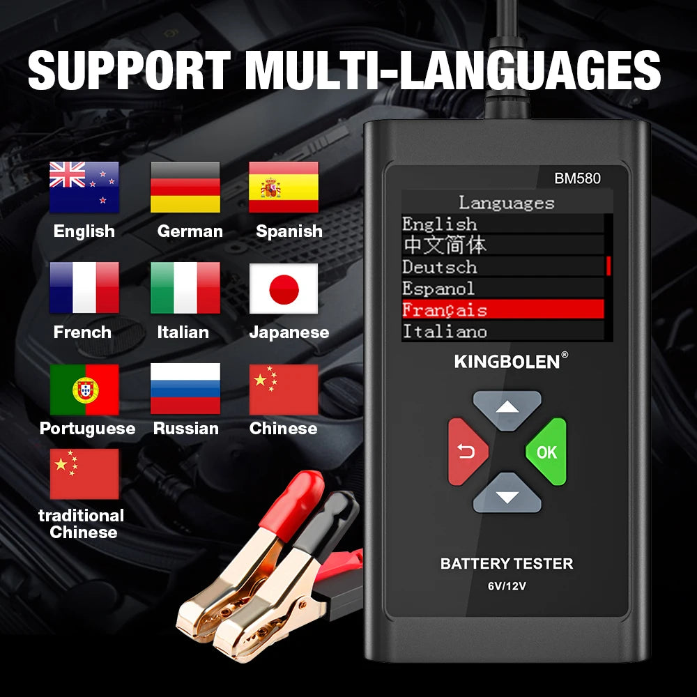 Car Battery Tester 6V 12V Automotive