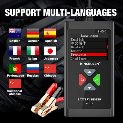 Car Battery Tester 6V 12V Automotive