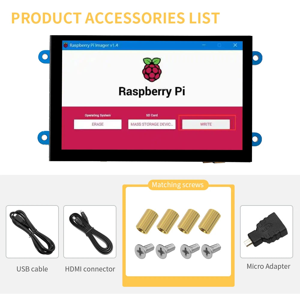 5 inch Display 800×480 monitor with Windows-support raspberry pi Portalil Monitor full hd Touch  IPS LCD  hdmi Compatible Screen