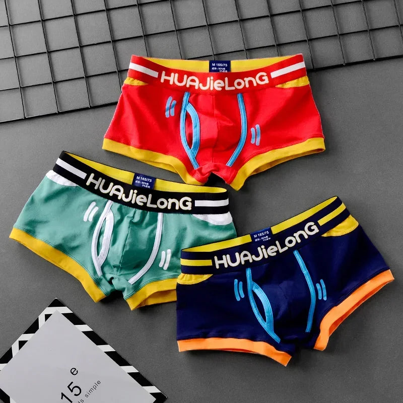 Mens Boxer Shorts Personalized Print Men's Panties Man Boxers Cotton Multicolor Panties Summer Breathable Underpants 2024 New