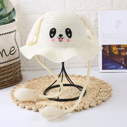 Summer Moving Ears Wide Brim Beach Hat Straw Hats Sun Hat Fisherman's Hat