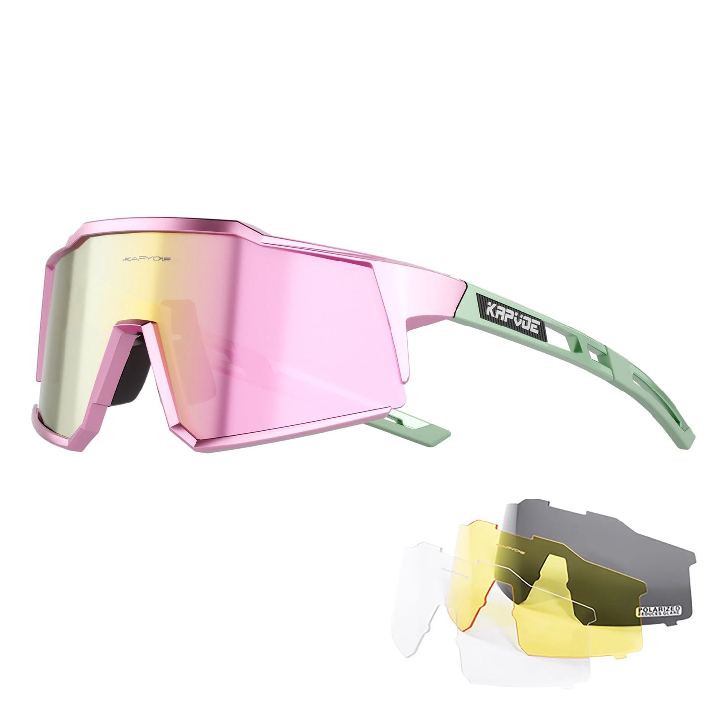 4 Lens Men Women Cycling Glasses Polarized Sport MTB Road Bike Goggles UV400 Bicycle Eyewear Fishing Running Driving Sunglasses