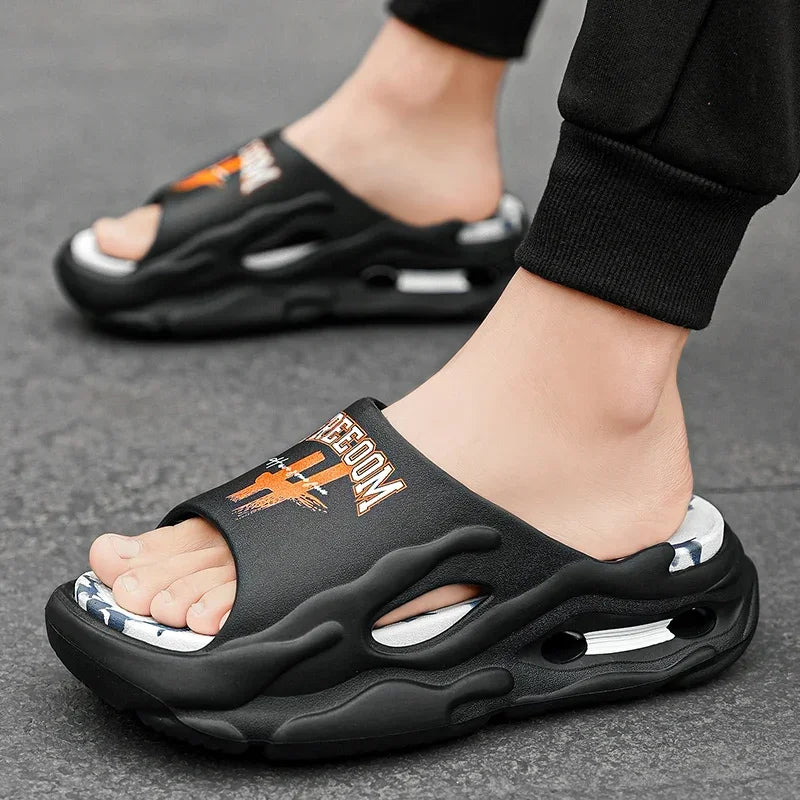 summer new fashion plus size EVA platform soled couple slippers outdoor casual comfortable walking beach trend sandals
