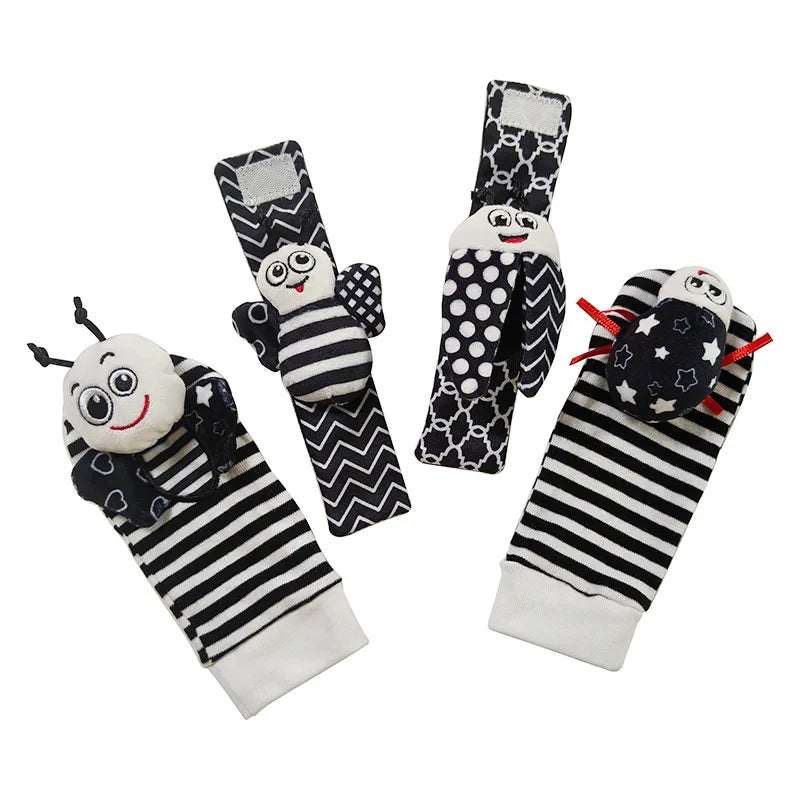 Baby Toys Baby Rattle Toys 0 12 Months Stuffed Animal Socks Wrist Strap Rattle Newborn Foot Sock Bug Wrist Strap Baby Socks