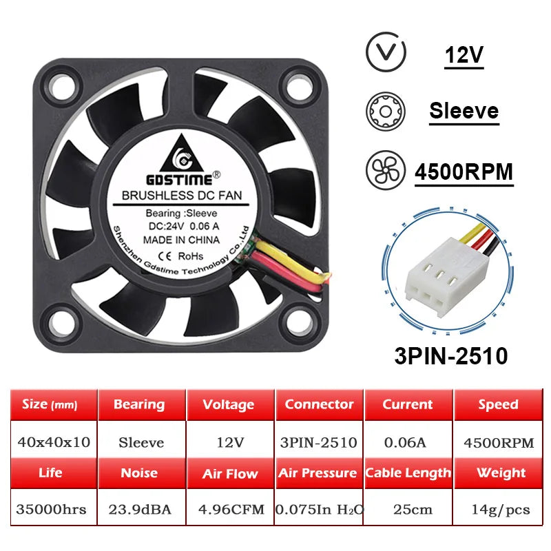 Koelventilator GDSTIME 4010