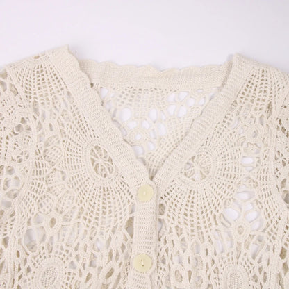 Women Short Sleeve Lace