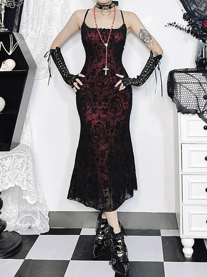 Elegant Goth Dress Women