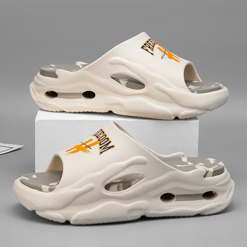 summer new fashion plus size EVA platform soled couple slippers outdoor casual comfortable walking beach trend sandals