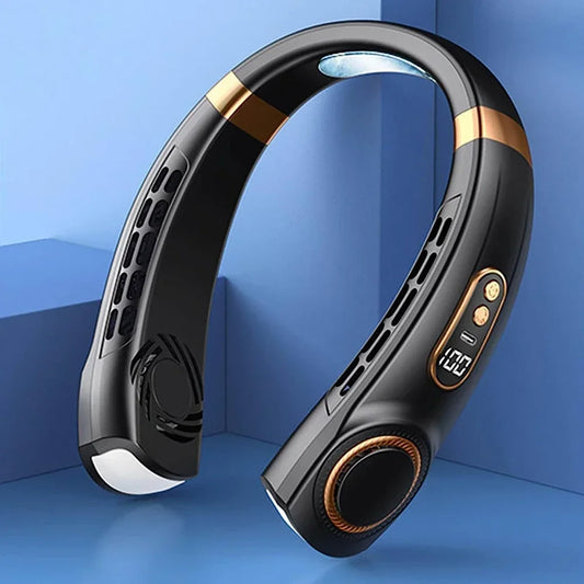 Neck Fan USB Handheld Mute LED Digital Display