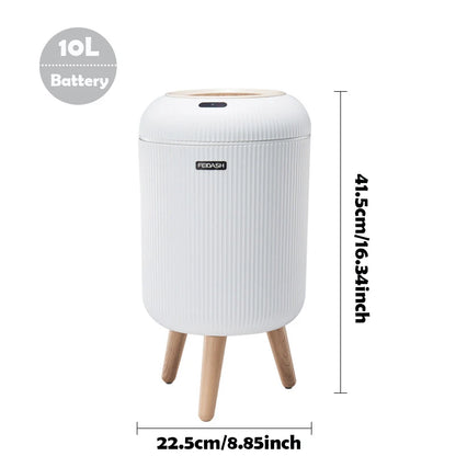 Automatic Trash Can with Lid,  Small Plastic Smart Trash Can, Motion Sensor Trash Can for Bedroom, Bathroom, Kitchen, Office