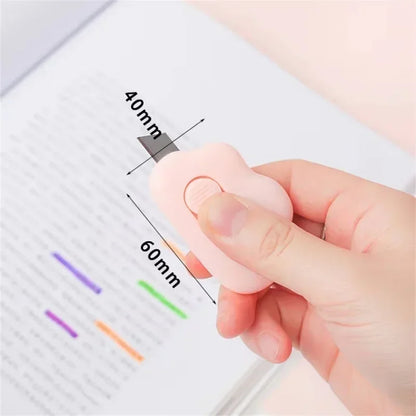 Cute Cloud Mini Retractable Utility Knife Portable Small Pocket Sized Student Art Knife Express Unpacking Office Paper Cutting