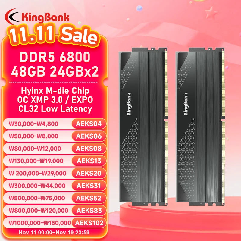 KingBank DDR5 6800MHz