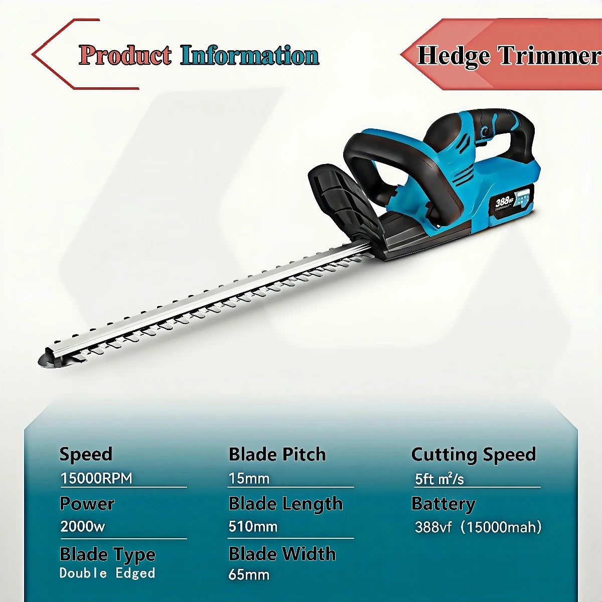 Electric Hedge Trimmer Garden Landscaping