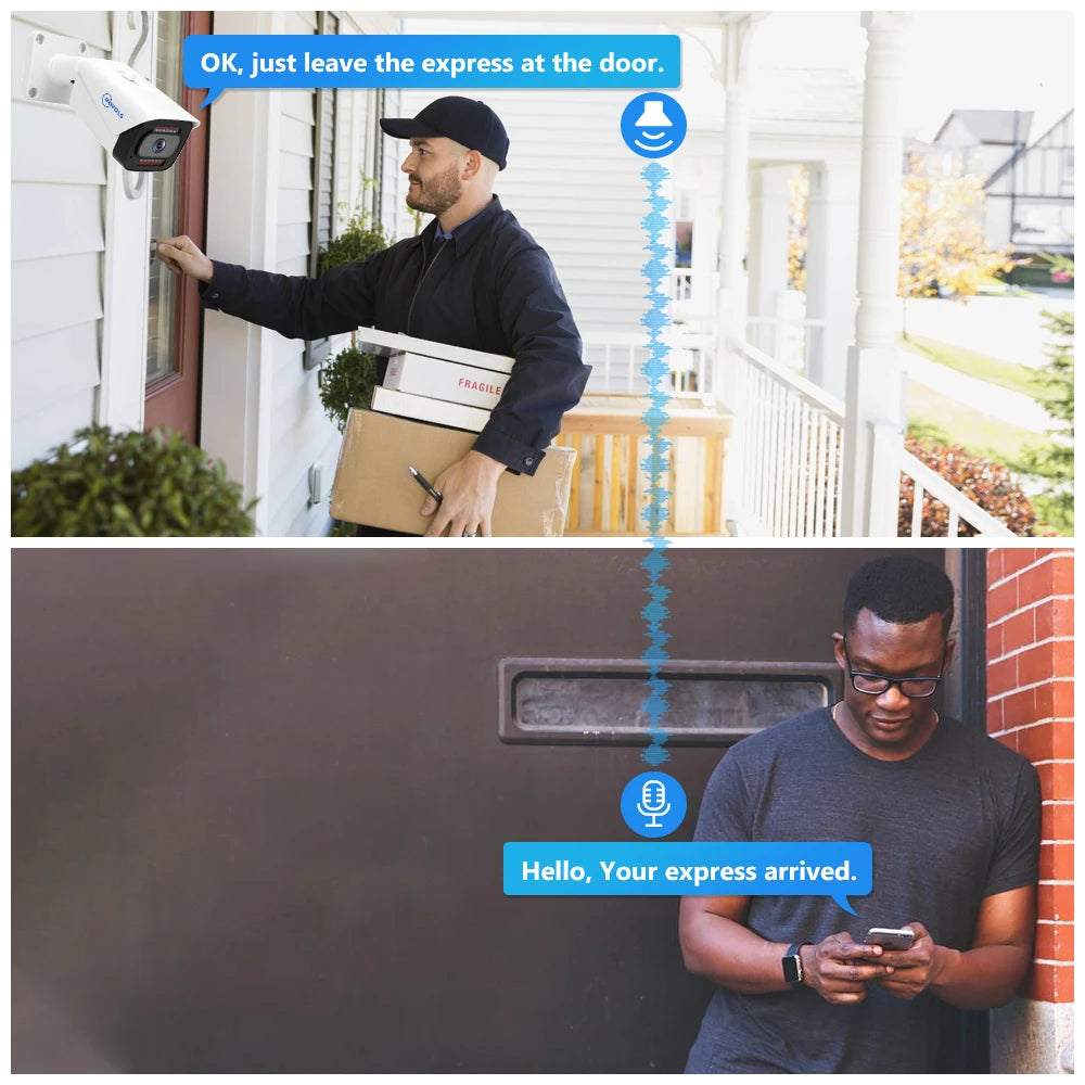 MOVOLS 4K 8MP POE Security Camera System 8CH P2P AI Video Surveillance Kit Two Way Audio Outdoor Home 8MP IP Camera CCTV Nvr Set