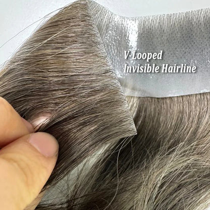 Heren Toupet Zwart Bruin Haar