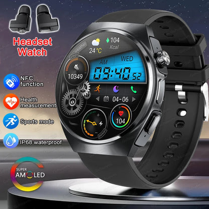 Man Smartwatch TWS Headset NFC Smartwatch