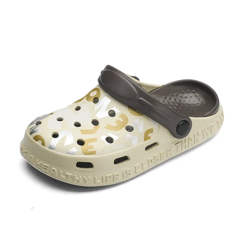 Unisex Child Summer Beach Shoes Indoor Non-slip Sandals Clogs Boys Slip On PVC Toddler Sandals Slides Children Garden Shoes