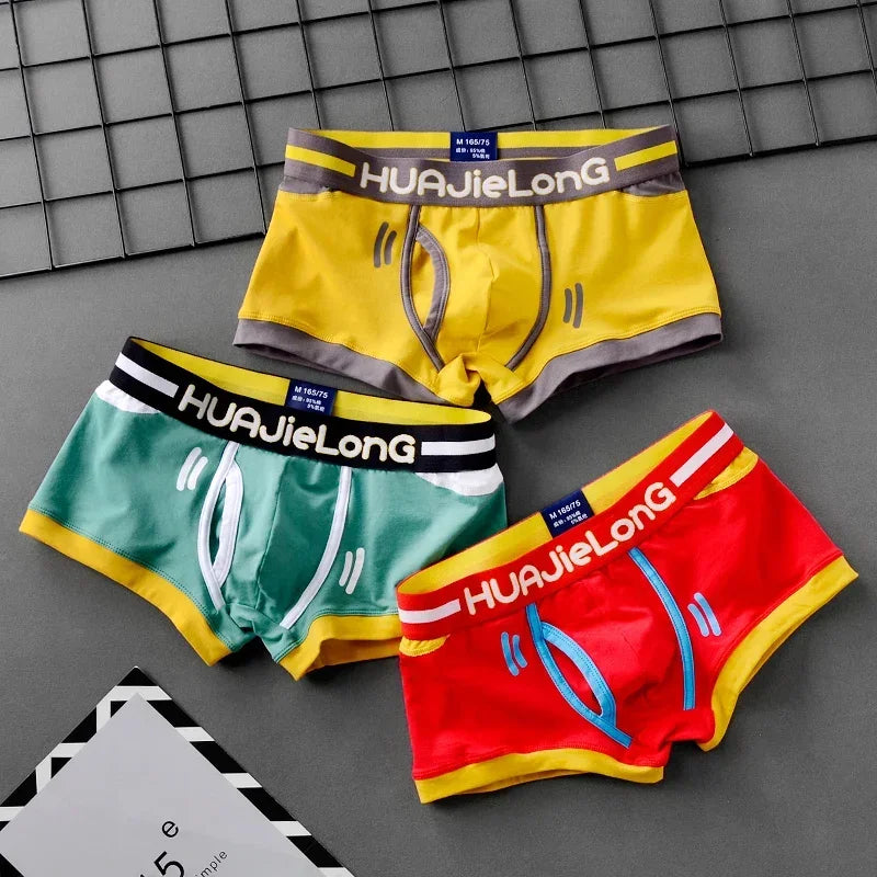 Mens Boxer Shorts Personalized Print Men's Panties Man Boxers Cotton Multicolor Panties Summer Breathable Underpants 2024 New