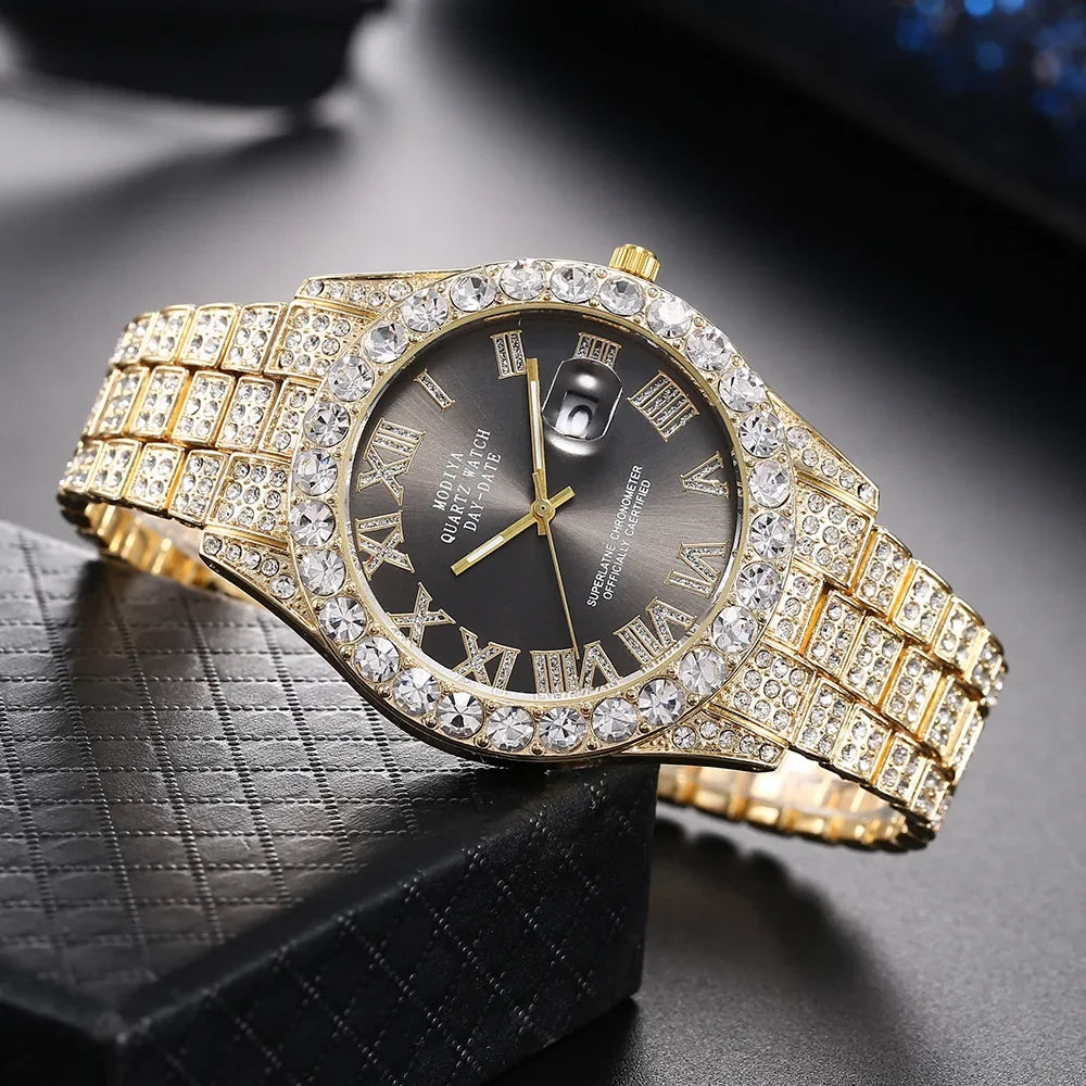 Diamond Bling Men,s Watch
