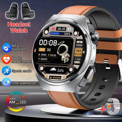 Man Smartwatch TWS Headset NFC Smartwatch