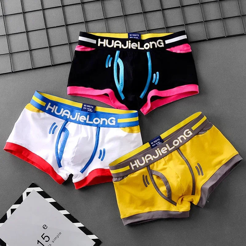 Mens Boxer Shorts Personalized Print Men's Panties Man Boxers Cotton Multicolor Panties Summer Breathable Underpants 2024 New