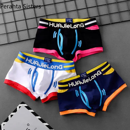 Mens Boxer Shorts Personalized Print Men's Panties Man Boxers Cotton Multicolor Panties Summer Breathable Underpants 2024 New