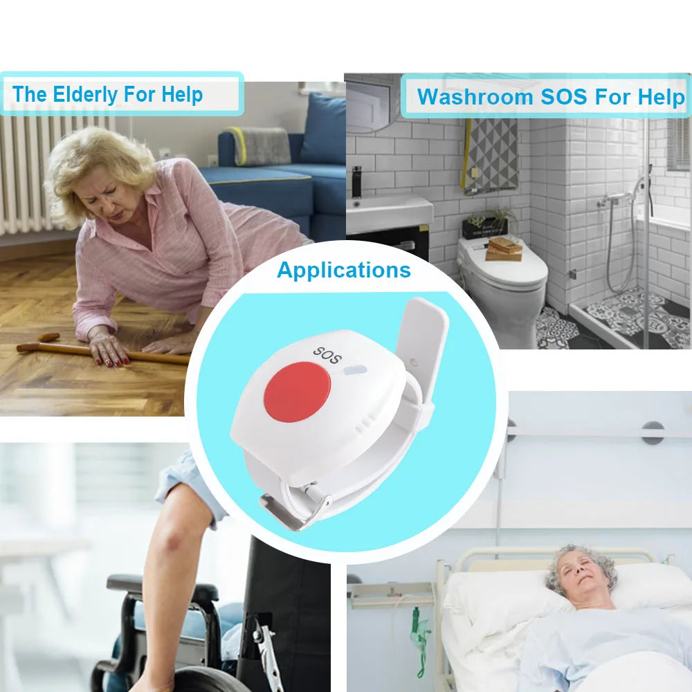 Caregiver Wireless WiFi Elderly Pager SOS Call Button Emergency