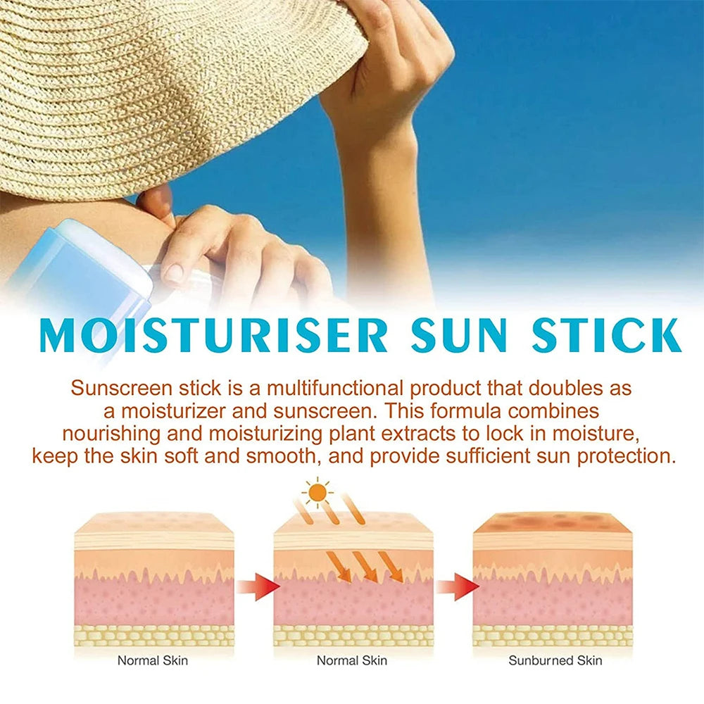 18ml Sunscreen Stick Anti-UV Moisturizing Preventing Sunburn Whitening Matte Summer Brightening Refreshing Skin Cream Woman Use