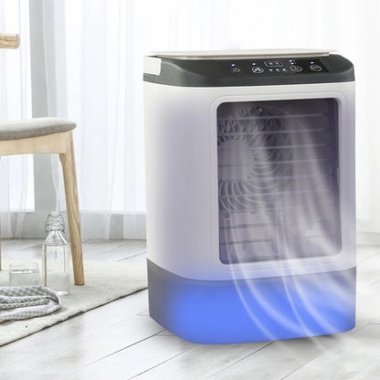 USB Portable Air Conditioner Fan Mini 3 Gears Home Desktop Cooling Fan LED Night Lamp Air Cooler for Room Office Camping 선풍기 선풍기