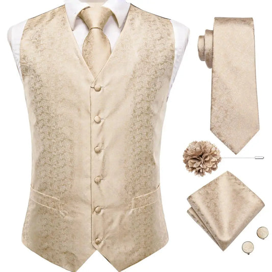 Mens Vests  Set Suit Wedding