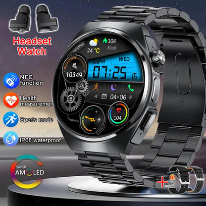 Man Smartwatch TWS Headset NFC Smartwatch