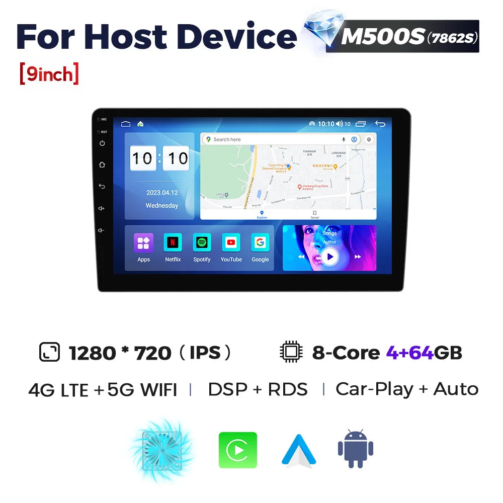 NaviFly 9 10 inch 1280*720 Car Multimedia Video Player Universal Stereo Radio GPS For Volkswagen Nissan Hyundai Kia Toyota