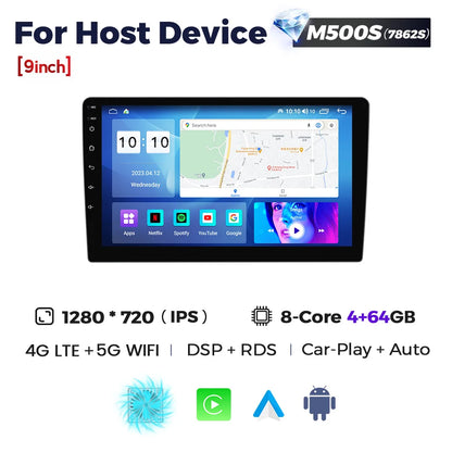 NaviFly 9 10 inch 1280*720 Car Multimedia Video Player Universal Stereo Radio GPS For Volkswagen Nissan Hyundai Kia Toyota