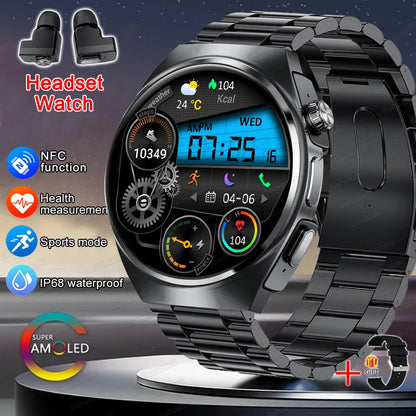 Man Smartwatch TWS Headset NFC Smartwatch