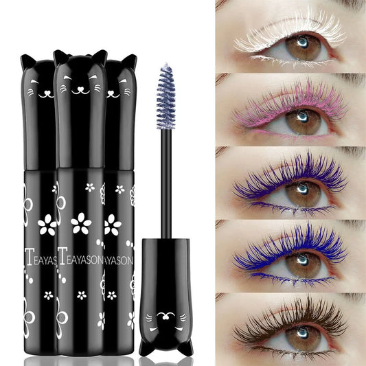 Multicolour Mascara Waterproof Fast Dry Eyelashes Curls Extension Make-Up Eyelashes Blue Pink Purple Black White Ink Mascara