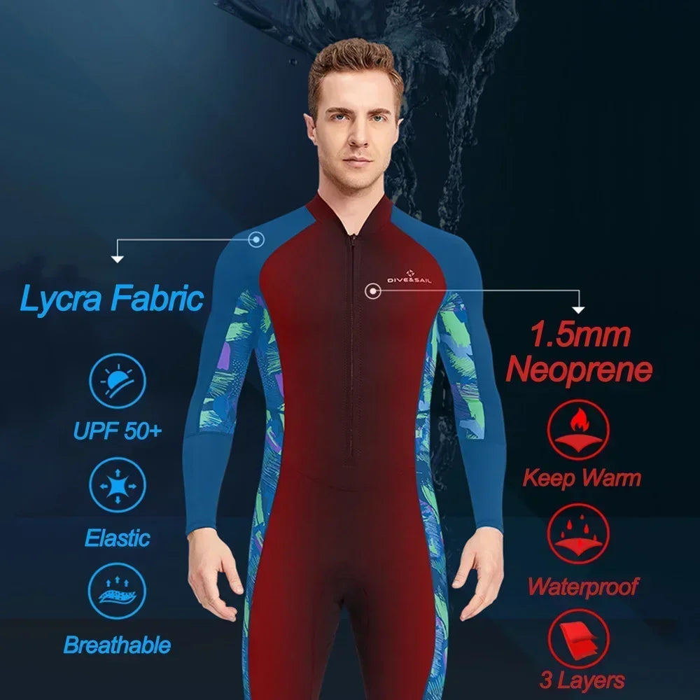 Mens Wetsuit for Underwater Snorkeling