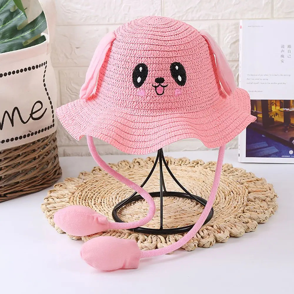 Summer Moving Ears Wide Brim Beach Hat Straw Hats Sun Hat Fisherman's Hat