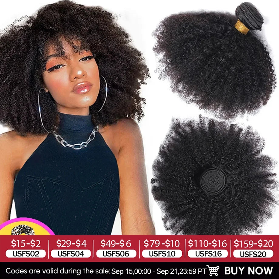 Brazilian Afro Kinky Curly Human Hair Bundles 4b 4c Afro kinky Bulk Human Hair Weave Bundle Deal Hair Extensions Wholesale Yarra