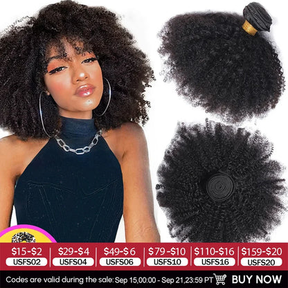 Brazilian Afro Kinky Curly Human Hair Bundles 4b 4c Afro kinky Bulk Human Hair Weave Bundle Deal Hair Extensions Wholesale Yarra