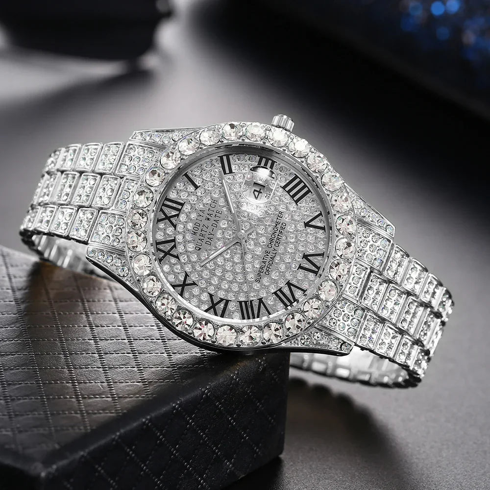 Diamond Bling Men,s Watch