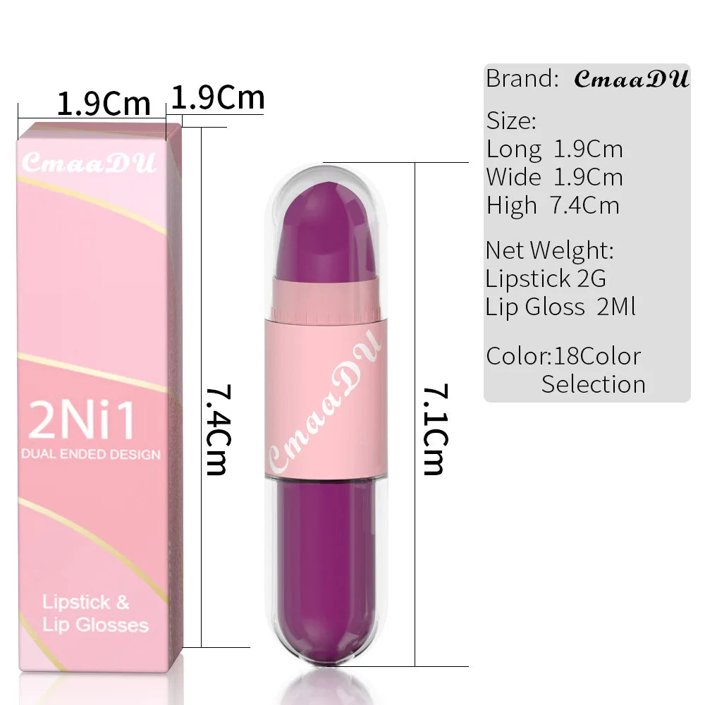 2-in-1 Lippen Stift en Lipgloss